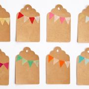 Bunting Gift Tags on recycled card stock Bunting Gift Tags on recycled card stock